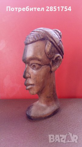 Стара африканска фигурка от махагоново дърво , снимка 2 - Антикварни и старинни предмети - 31553251