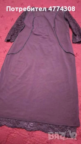 Дантелена рокля, бордо , снимка 11 - Рокли - 54009601