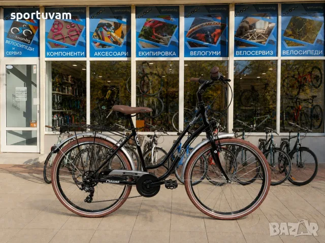 Градски велосипед Leader Madeira 26 Shimano 7 скорости черен
