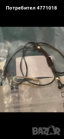 гривна Di Giorguo Paris сребро позлатено с 18к злато, снимка 5 - Гривни - 53903381