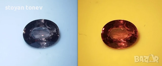 Рядък гранат с шеметна промяна на цвета 1.29кт.! Сертифициран! Нов!, снимка 5 - Други - 50651900