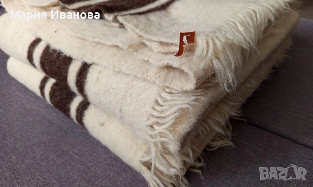 Автентично Родопско одеяло 100% Вълна, Ръчно тъкано (отлично състояние), снимка 9 - Олекотени завивки и одеяла - 53938240