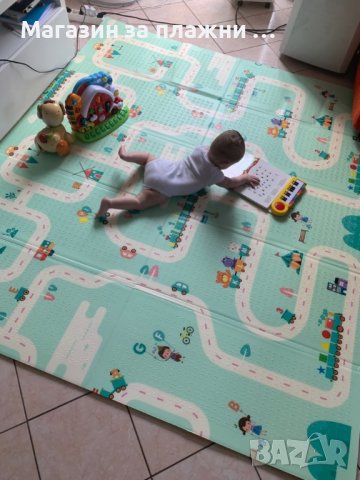 Голямо меко килимче за игра и гимнастика - двулицево 2 х 1.8м, снимка 6 - Други - 36758722