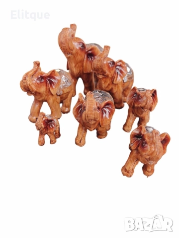 Комплект от 7 слончета за щастливи моменти и благополучие, снимка 2 - Други стоки за дома - 52894856