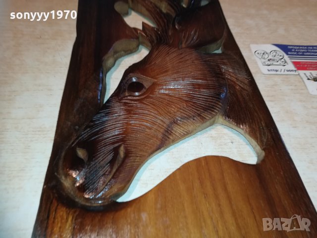 Пано за стена тиково дърво с ЕЛЕН 3112201059, снимка 8 - Колекции - 31265681