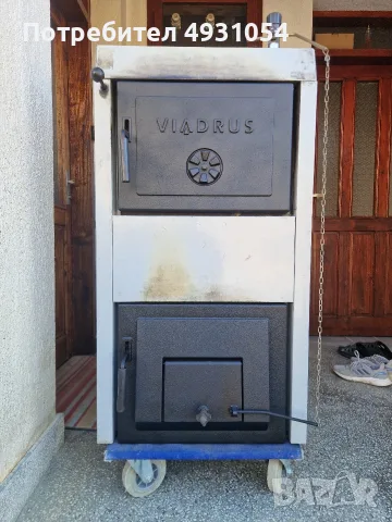 Чугунен котел Viadrus 34~37 KW на дърва и въглища.