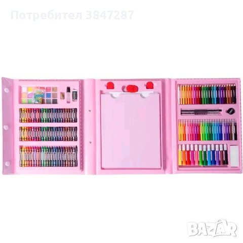 Детски комплект за рисуване в куфар с208 части , снимка 2 - Рисуване и оцветяване - 42434517