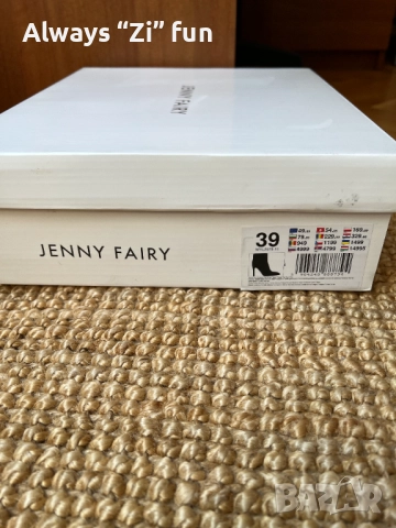 Елегантни черни боти на висок ток Jenny Fairy имитация велур, снимка 5 - Дамски боти - 52787457