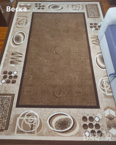 Килим 284×200 см – кафяв/бежов