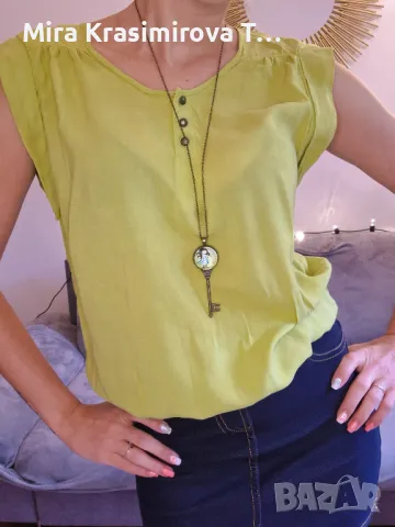 Рокля с визия на блуза и дънкова пола – оригинална и удобна, снимка 2 - Рокли - 50232766