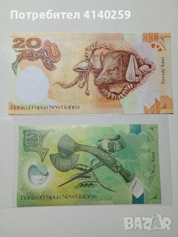 БАНКНОТИ ПАПУА НОВА ГВИНЕЯ 20 КИНА 2008 Г 2 КИНА 2008 Г , снимка 5 - Нумизматика и бонистика - 53299870