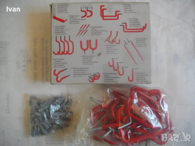 MEISTER НОВ НЕМСКИ ОРИГИНАЛЕН КОМПЛЕКТ КУКИ ЗА ОКАЧВАНЕ ТЕЖКИ НАТОВАРВАНИЯ 29 БРОЯ, снимка 2 - Други инструменти - 48922630