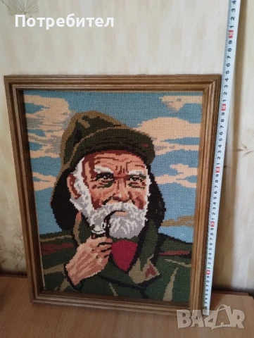 Гоблен Старец с лула, снимка 5 - Гоблени - 51007890
