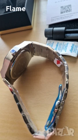 Чисто Нов Sapphero Royal Oak мъжки водоустойчив изчистен и стилен часовник, снимка 4 - Мъжки - 51239157