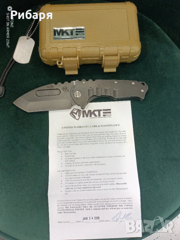 Сгъваем нож Medford Praetorian Genesis, снимка 8 - Ножове - 51953857