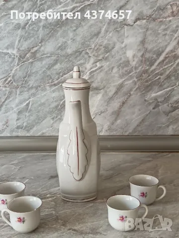 Ретро  порцеланов сервиз за ракия , снимка 2 - Колекции - 49087548