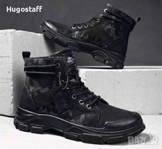 Нови мъжки кубинки камуфлажни непромокаеми боти ботуши тактически обувки N 45/46, снимка 9 - Мъжки боти - 52635455
