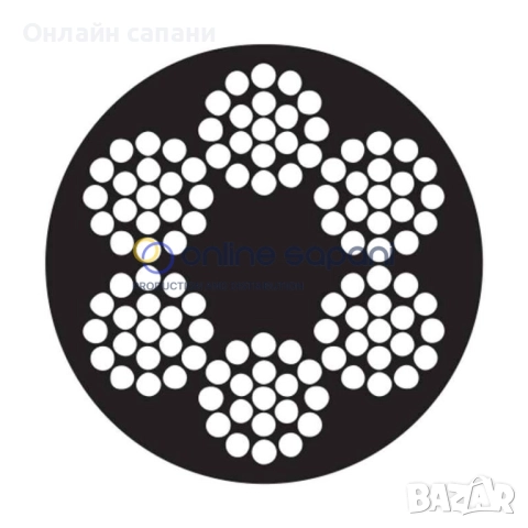 Метално въже с PVC (гумено) покритие от 2мм до 10мм различни размери