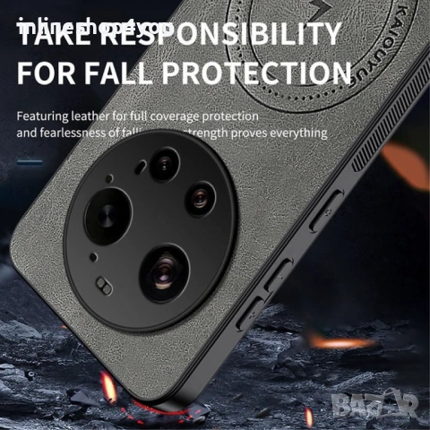 Стилен MagSafe Кейс за Xiaomi 17 Ultra - Черен, снимка 5 - Калъфи, кейсове - 54361784