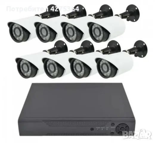 Комплект за видеонаблюдение,8 камери,1.3MP, снимка 1