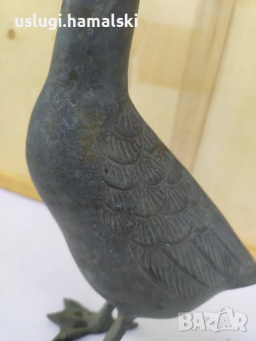 Голяма стара бронзова статуетка/фигура, снимка 4 - Антикварни и старинни предмети - 52963868