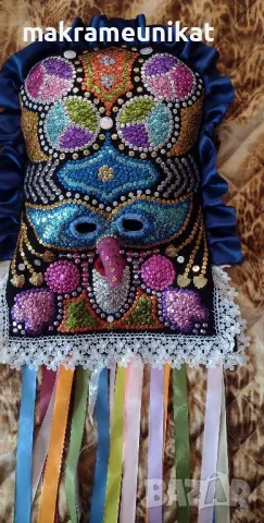 Кукерска маска, гугла, нова, Новодел, уникат, ръчна изработка , снимка 14 - Декорация за дома - 46988271