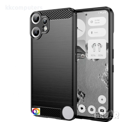 Nothing CMF Phone 2 Pro Удароустойчив Carbon Fiber Калъф и Протектор