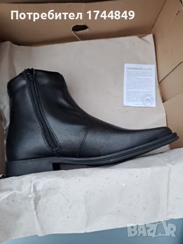 Черни боти естествена кожа, снимка 3 - Мъжки боти - 48224558