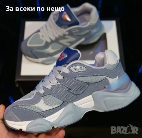 New Balance 9060 сиво и тъмносиньо  Дамски Маратонки С Кутия👟Дамски Спортни Обувки Код S74, снимка 2 - Маратонки - 52408868