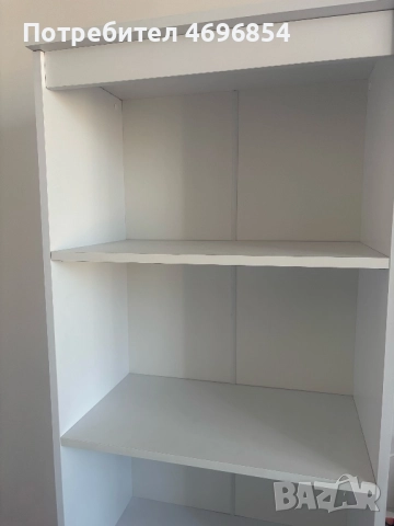 бяла етажерка с шкафове 180х33х60 см, снимка 2 - Декорация за дома - 52947694