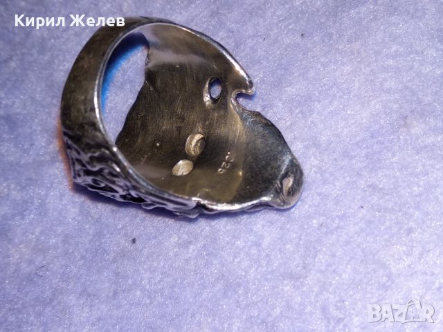 СРЕБЪРЕН НЕО ГОТИК АРТ ПИРАТСКИ ПРЪСТЕН ЛАКИРАНО СРЕБРО 925 с ЮВЕЛИРНО ФАСЕТИРАНИ ЦИРКОНИ 36160, снимка 9 - Пръстени - 39507140
