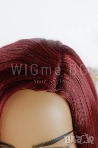 НОВА дълга червена на вълни перука Ребека , снимка 10 - Аксесоари за коса - 23090412
