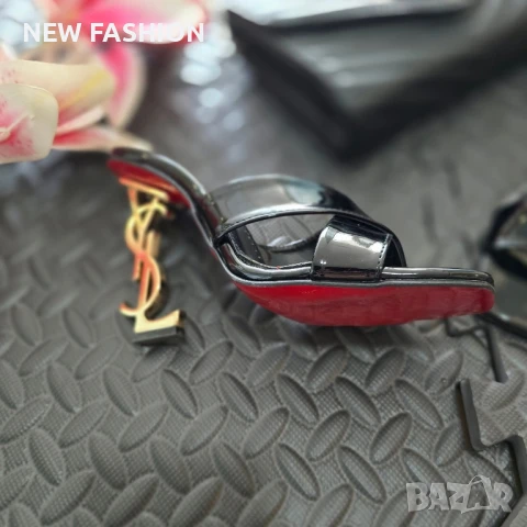 Дамски Чехли ⚡ YVES SAINT LAURENT , снимка 2 - Чехли - 50621438