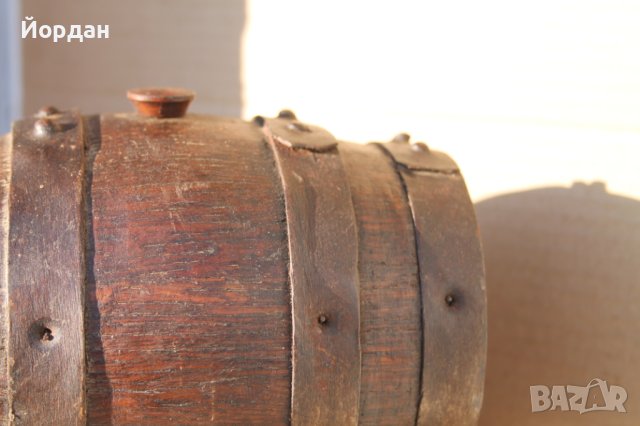 Дървено дъбово буре, снимка 6 - Антикварни и старинни предмети - 44420560