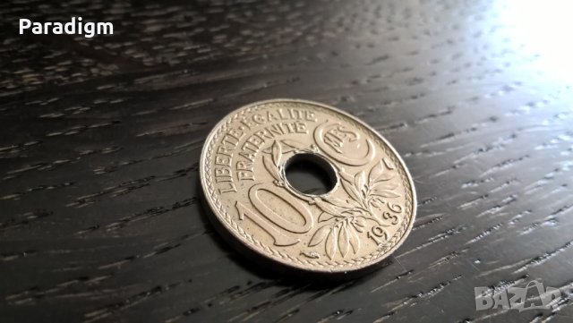 Mонета - Франция - 10 сентима | 1936г.