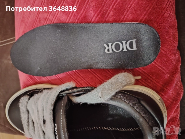 Оригинални кецове на dior естествена кожа с оригинални връзки, снимка 7 - Кецове - 51983067