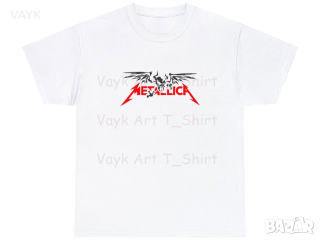 Тениска с декоративен печат - Metallica Skulled, снимка 9 - Тениски - 44215399