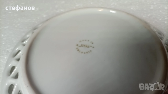 Порцеланови чинийки, рязан порцелан на Изида, 4 бр, снимка 6 - Чинии - 52380035