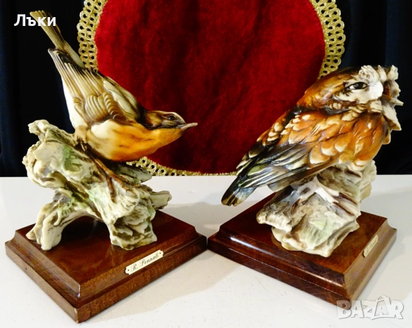 Порцеланова статуетка птица Дрозд,Capodimonte от R.Pennati. , снимка 11 - Антикварни и старинни предмети - 52900268