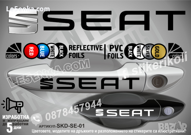 Mazda стикери за дръжки SKD-MA-01, снимка 16 - Аксесоари и консумативи - 35641231