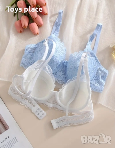 90/95 С Лот 2 броя Нови дантелени сутиени 
