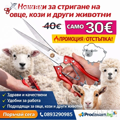 ножица за подстригване на овце 