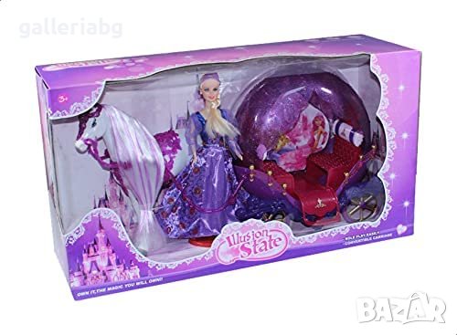 Голям комплект: кукла Пепеляшка с кон и каляска , снимка 2 - Кукли - 39027089