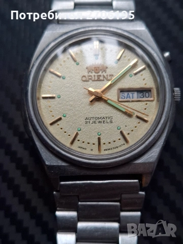 Vintage Orient Automatic 21 jewels- Ориент автоматик 21 камъка , снимка 6 - Мъжки - 54360013