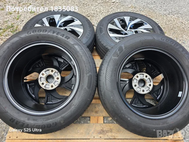 Лети джанти 16ки 5х112 VW + летни гуми 215/60/16 GoodYear, снимка 12 - Гуми и джанти - 56264935