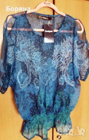 НАМАЛЕНА - Desigual нова лятна блузка S , снимка 1 - Тениски - 39595265