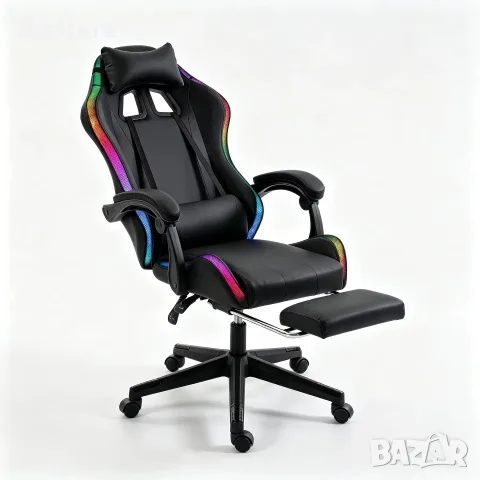 RGB геймърски стол, снимка 7 - Столове - 56483428
