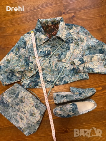 Комплект сако, чанта и обувки 39 номер 