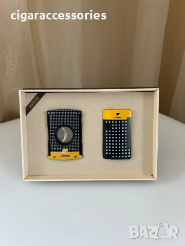 Луксозен подаръчен комплект COHIBA – Запалка и резачка за пури