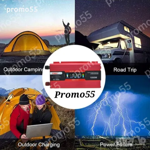 Инвертор с LED дисплей от 500w 1000w 2000w 4000w 12v 220v / 24v 220v, снимка 13 - Аксесоари и консумативи - 39253241